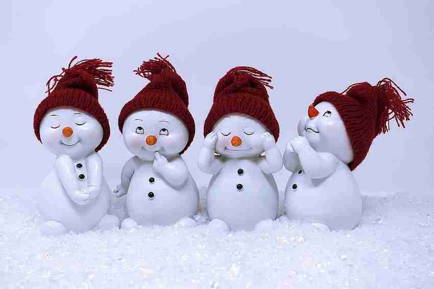 snowman figure cute winter 1 Poster, Wallpaper Paper Print ...