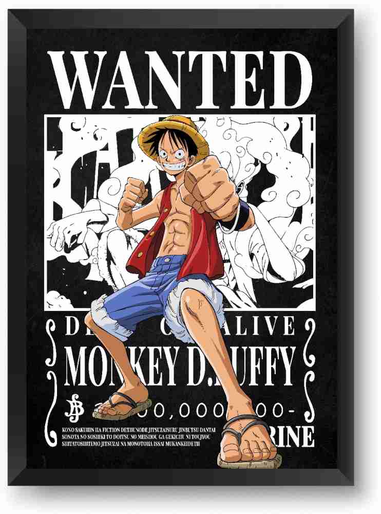 ANIME POSTER FRAME - LUFFY GEAR 5 ONE PIECE - Black Framed Wall