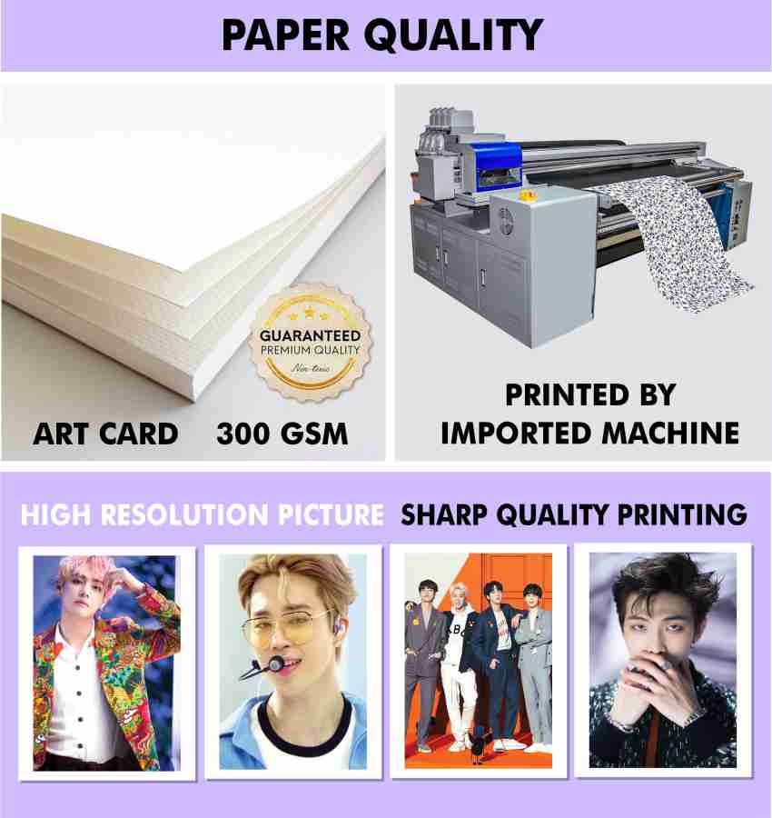 Special BTS Love Yourself Album Photo card For BTS True Fan's ( 3x4inches  )Pack OF 64 Card With beautiful Box High Quality Printed Photos Paper Print  - BTS Photo Card posters 