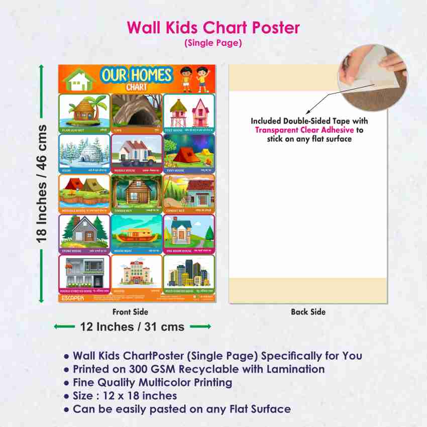 Dog Breed Chart for Kids learning (11.5 x 17.5 inches