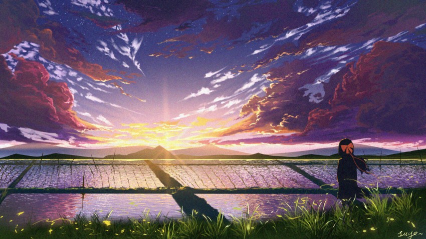 beautiful anime scenery sunset realistic 8K  Midjourney  OpenArt