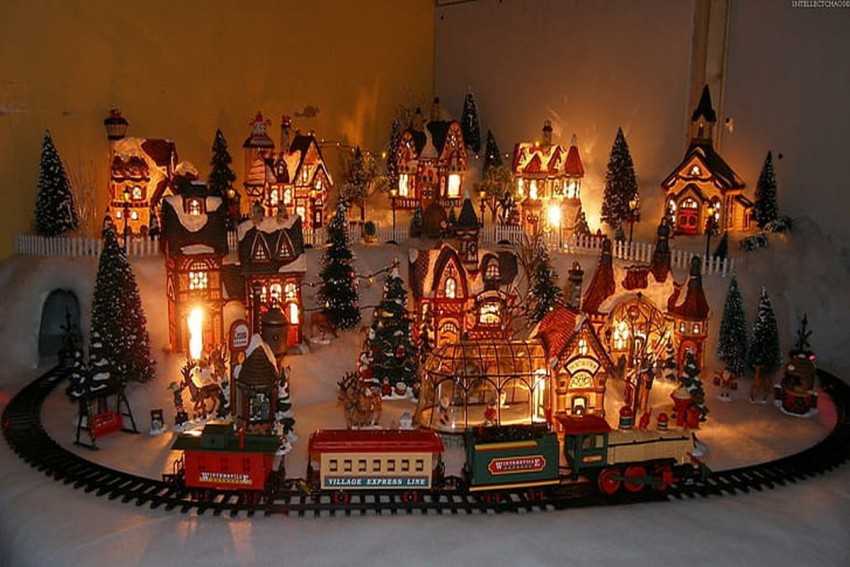 Train store village sets