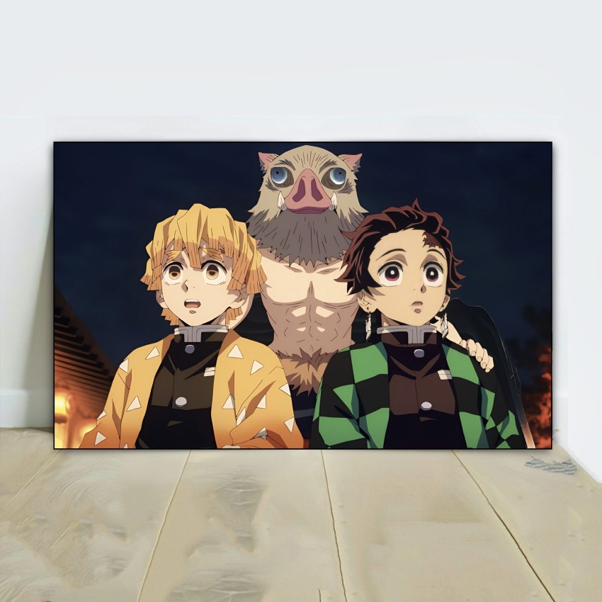 Demon Slayer Tanjiro Kamado Nezuko Kamado Zenitsu Agatsuma Poster 18x12  Inches