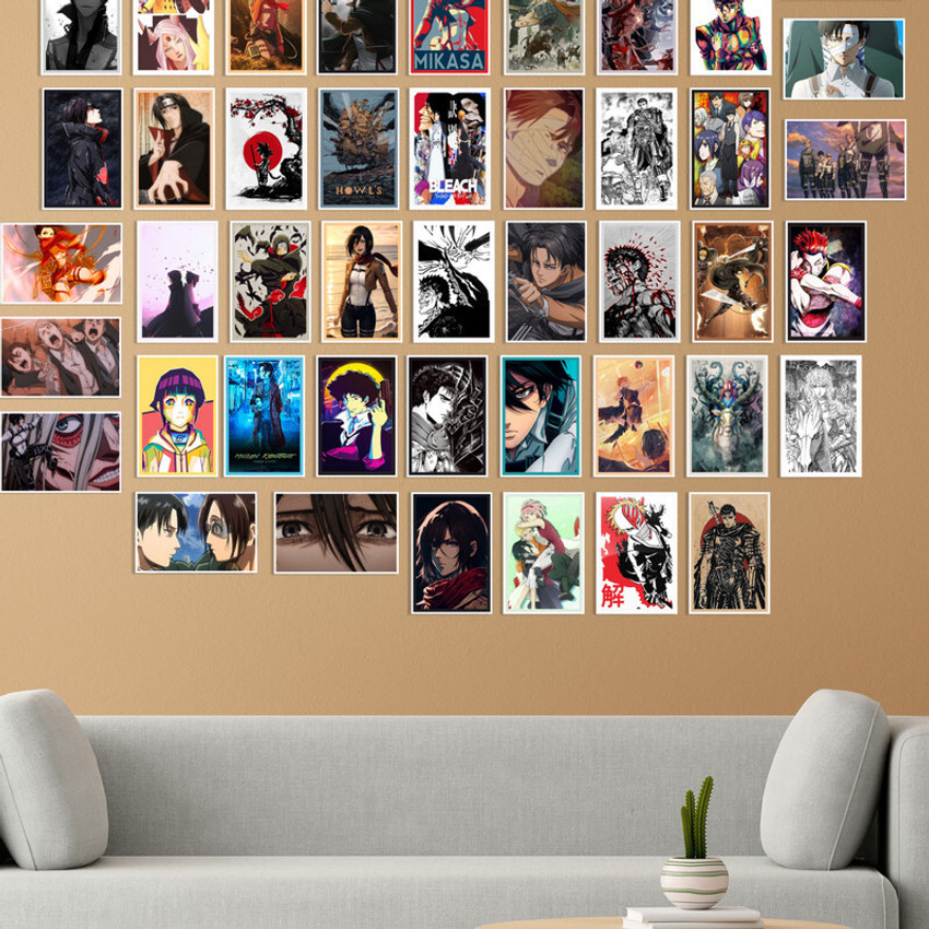 Anime Room Decor Aesthetic Pictures Wall Collage Kit 50pcs (z)