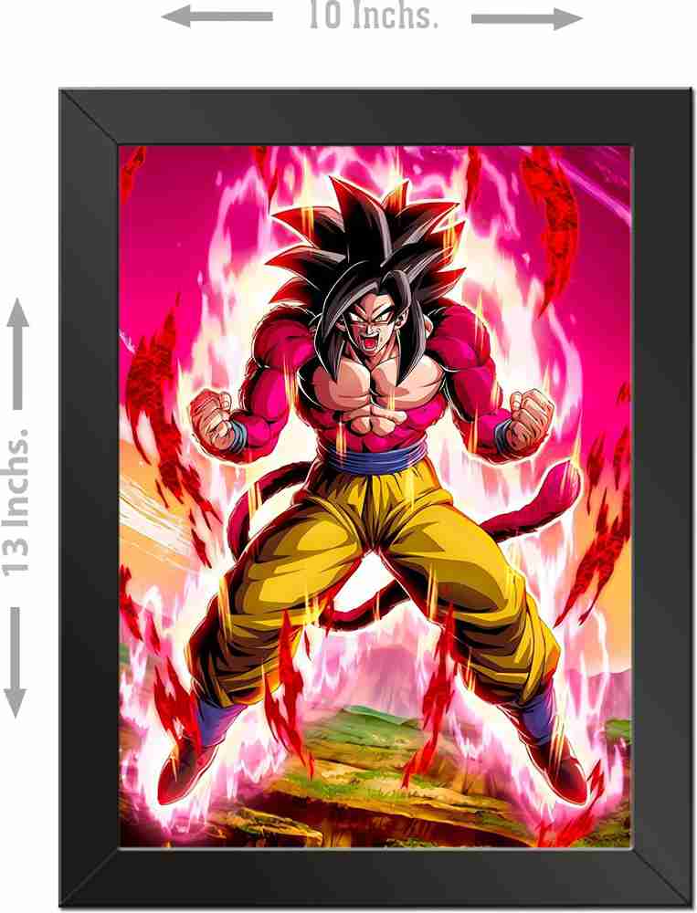 YourCanvas | Son Goku | | Dragon Ball Z Frames | Super Anime | Framed  Posters (Black Framed 10×13 inches, Son Goku)