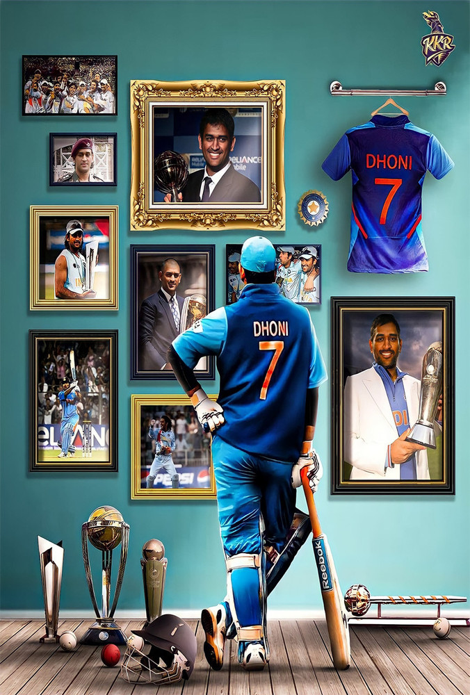 Ms dhoni 3d wallpaper hotsell