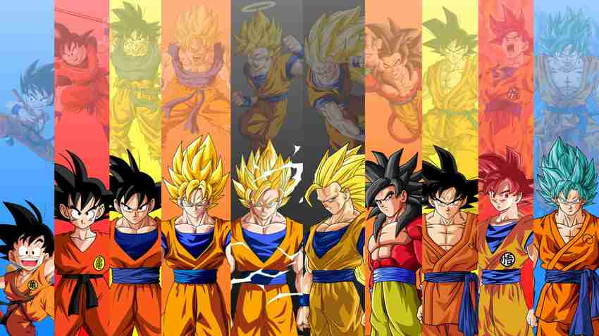 DelhiWallpapers Goku With Lighting Dragon Ball Z Self Adhesive 3D Anime  Poster, Sticker, Wallpaper (24*36 inches)