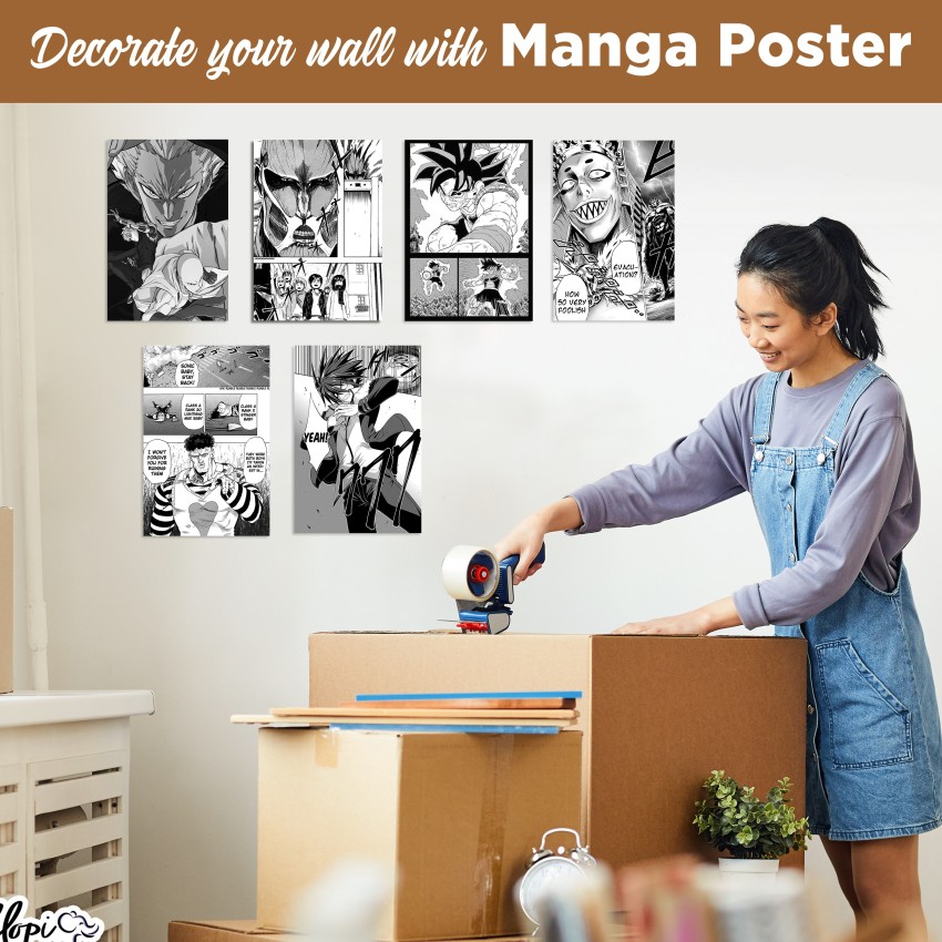 PRINTED 144 PCS Manga Panel Wall Collage, Anime Wall Collage Kit, Comic  Panels Wall Collage, Anime Manga Wall Art,teen Room Wall Decor 