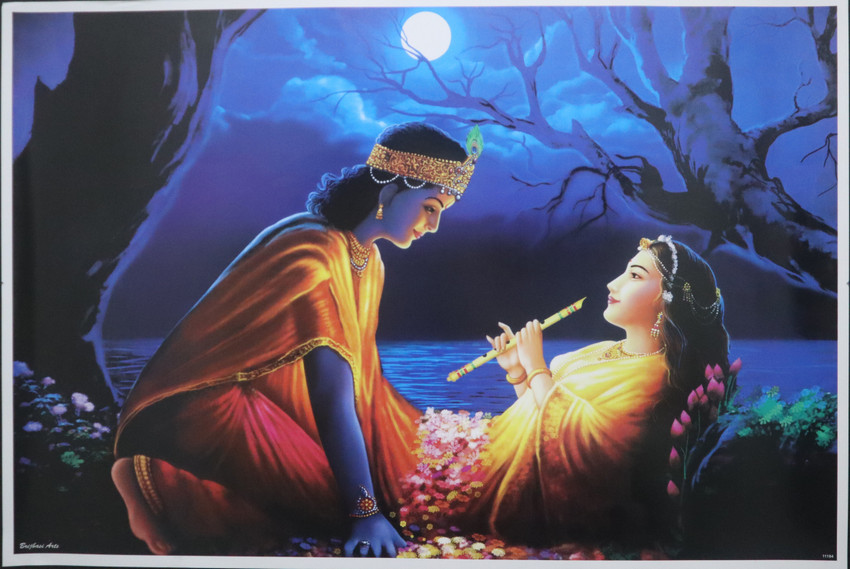 Simple cute shop radha krishna drawing