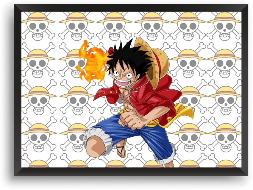 ANIME POSTER FRAME - LUFFY GEAR 5 ONE PIECE - Black Framed Wall