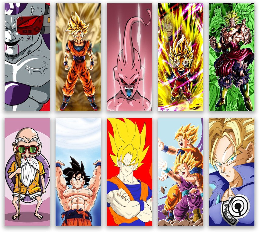 VEENSHI Set of 16 manga style wall poster of mix anime dragonball