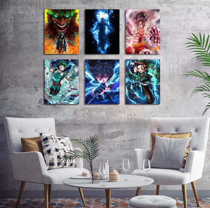  JLXXWNS Japanese Anime Poster My Hero Academia One Piece Luffy  Demon Slayer Print on Canvas Painting Wall Art for Living Give Boy Room  Decor Gift (Unframed): Posters & Prints