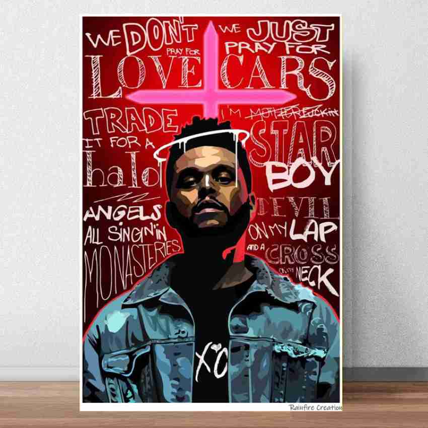 The Weeknd Poster for Home Office and Student Room Wall Decor  12x18  Multcolor RFCP-347 Paper Print - Abstract posters in India - Buy art, film,  design, movie, music, nature and educational