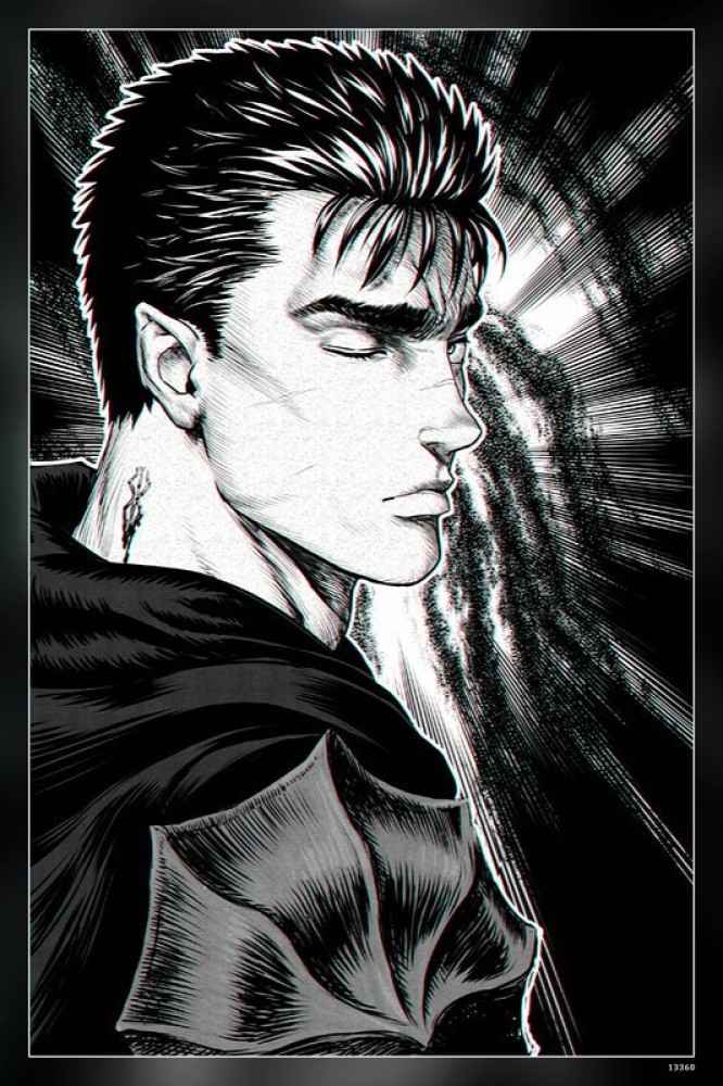 Berserk Guts Japanese Art Drawing by Anime Art - Pixels