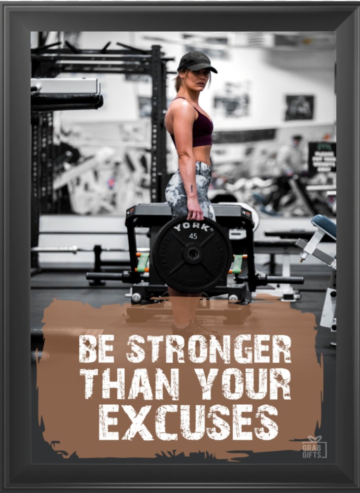 Gym Lover Gift Stronger Than Your Excuses Inspirational Workout