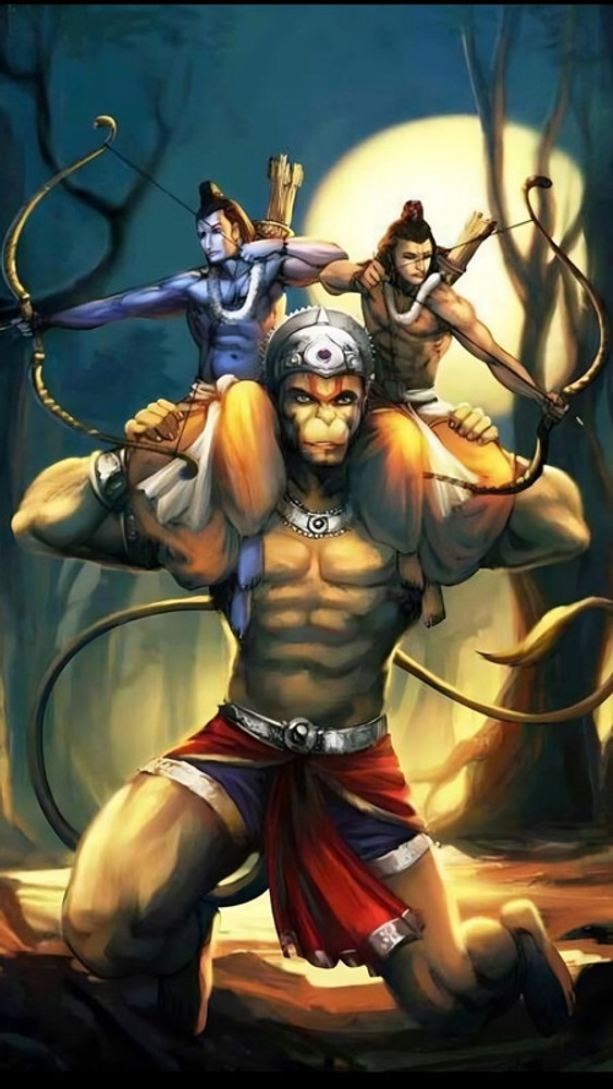Lord Hanuman Bajrangbali Hd Matte Finish Wall Poster Paper Print