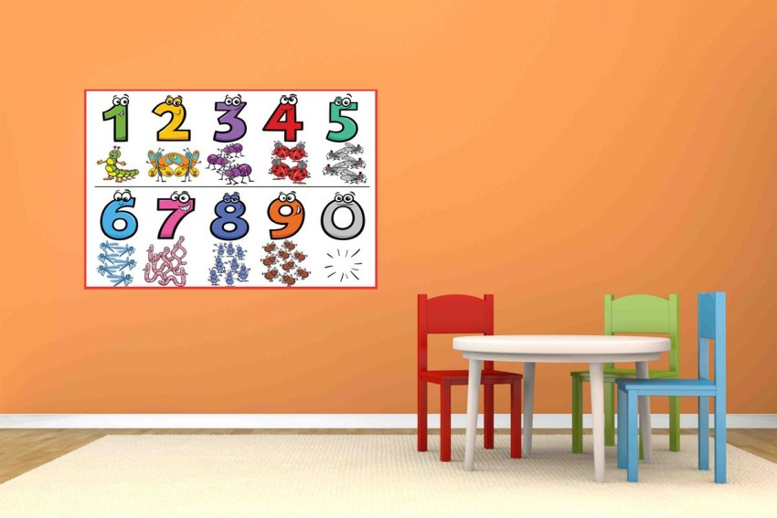 Number Set Numbers 1-10 Wall Decals Children Wall Art Classroom Decor 
