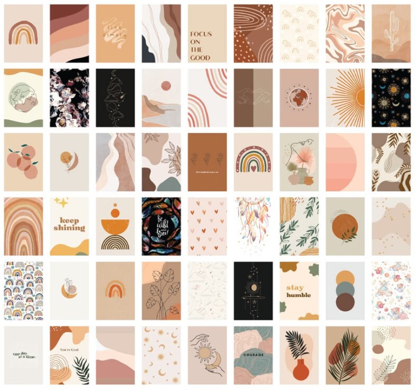 Desert Dreamer Boho Aesthetic Wall Collage Kit, Teen Bedroom