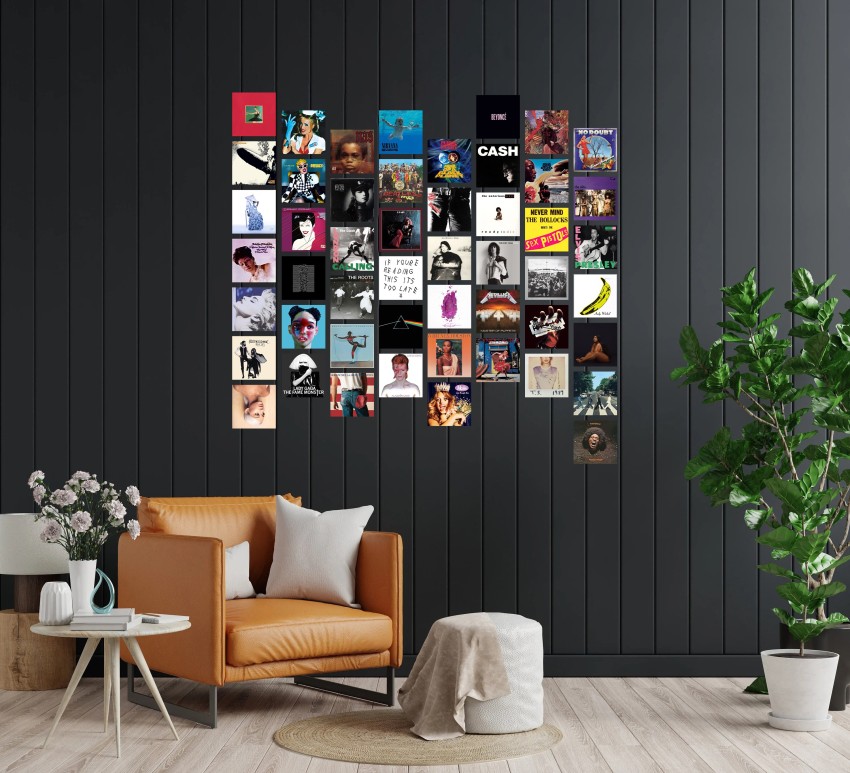 80 Print Album Covers | Unique Square Printed Photos 4x4 | Album Cover  Posters Collage Kit | Music Posters for Room Aesthetic | Aesthetic Posters  