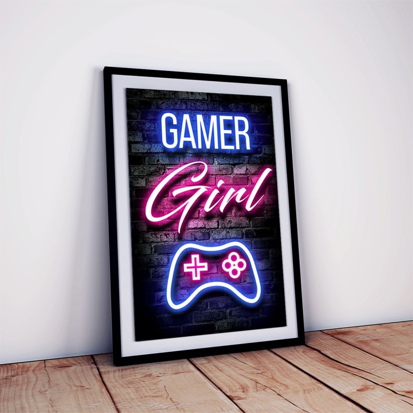 Art Poster Gaming Controller neon