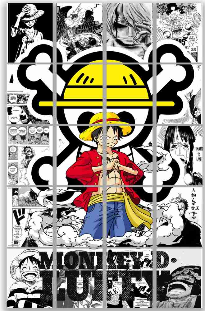 set of 20 manga wall collage kit of onepiece luffy gear 5 collage kit Paper  Print - Price History