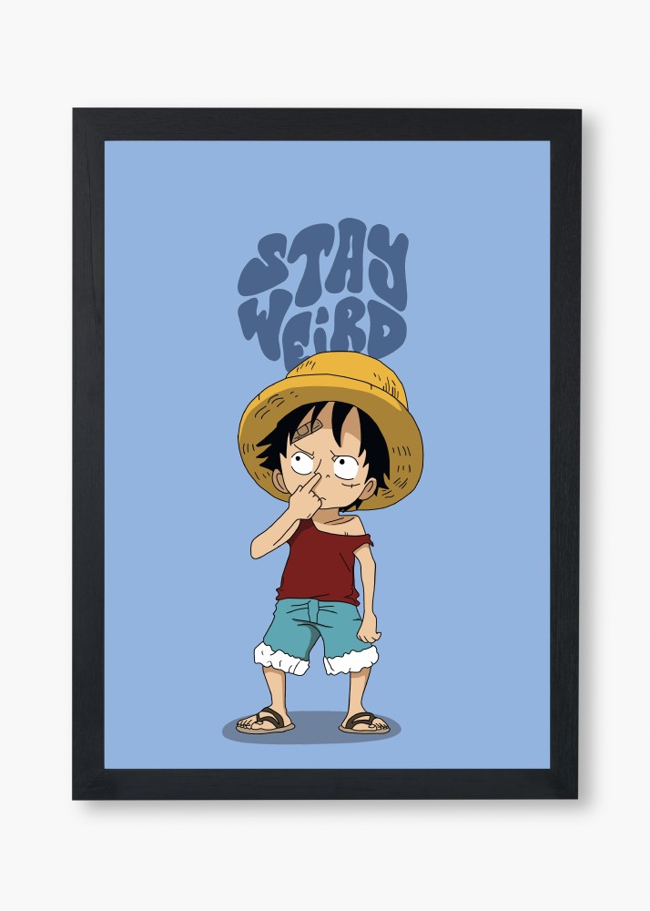 Eagletail India 6.35 cm One Piece Anime Series Luffy Waterproof Vinyl  Stickers for Laptop Self Adhesive Sticker