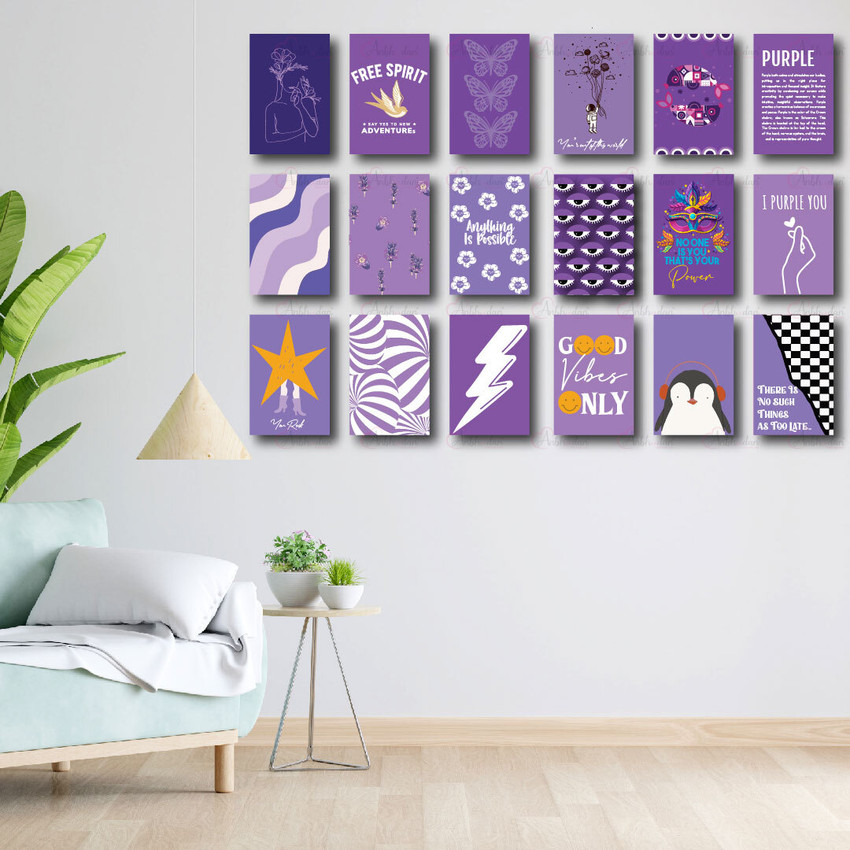 Purple E-Girl Wall Collage Kit - Aesthetic Decor