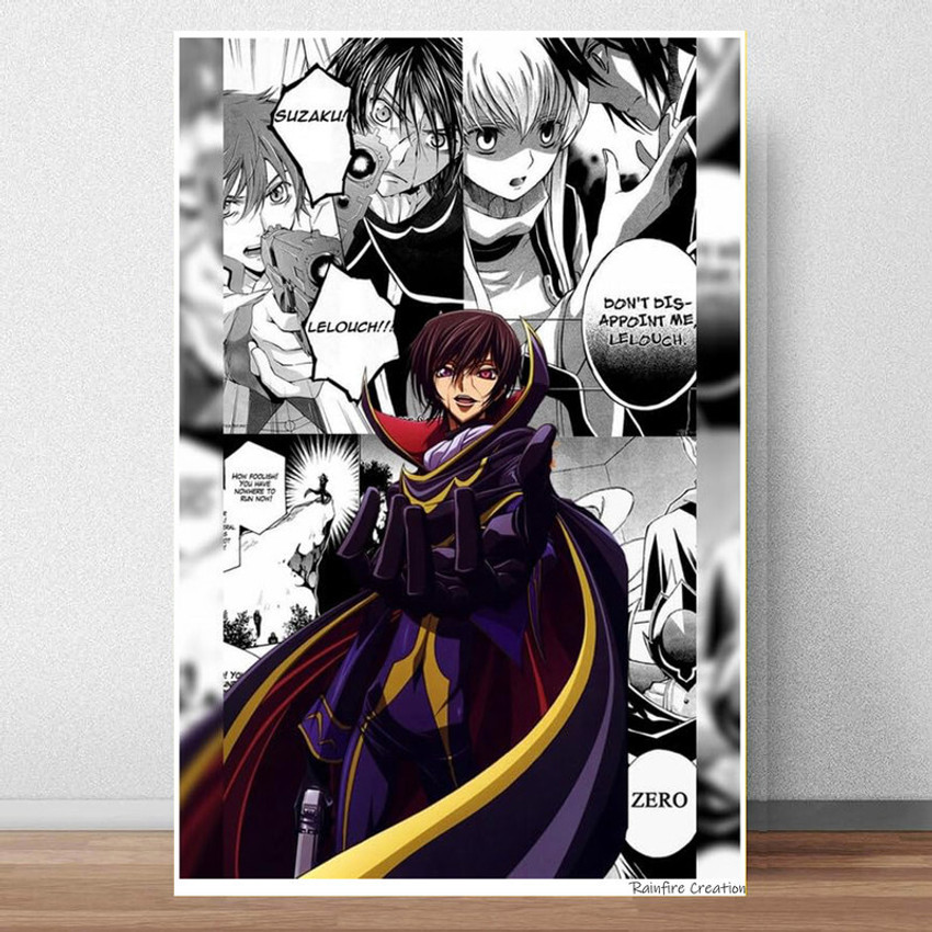 Code Geass Zero Lelouch Anime Poster