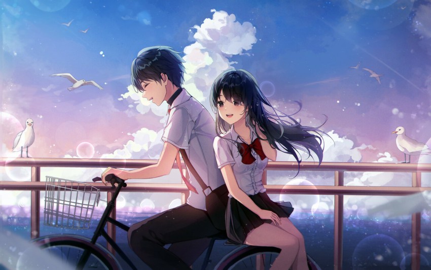 Anime Couple Love Couple Hd Matte Finish Poster Paper Print  Animation   Cartoons posters in India  Buy art film design movie music nature and  educational paintingswallpapers at Flipkartcom