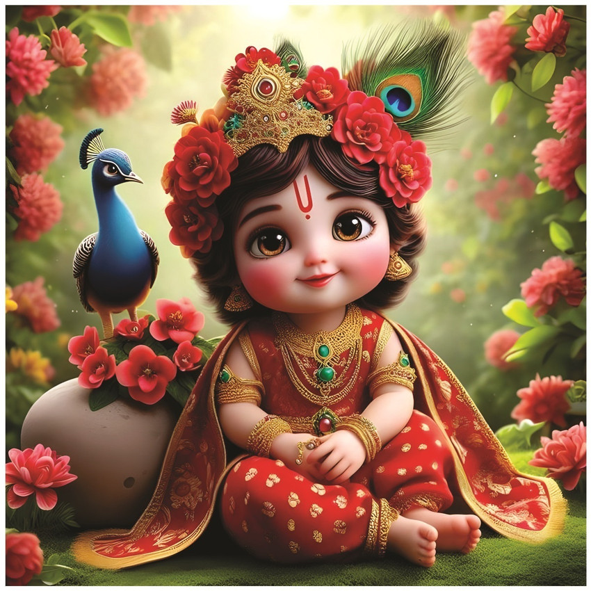 Cute baby krishna wallpaper discount