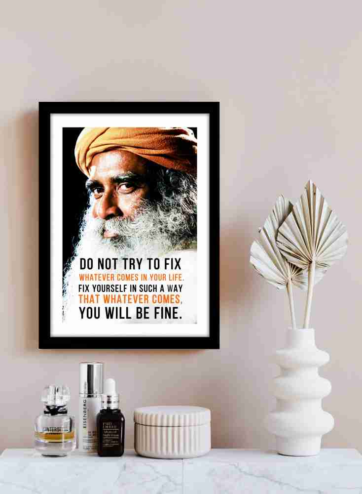 Sadhguru Indian Yoga Guru Portrait Quotes Celebrity Quotes Vintage Art  Poster (3) Canvas Painting Posters And Prints Wall Art Pictures for Living  Room