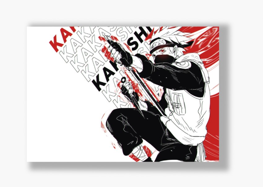 Kakashi drawing, anime, naruto, HD phone wallpaper