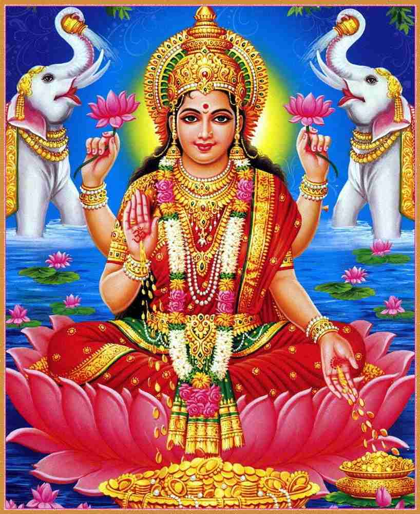 Laxmi Mata Poster Photographic Paper Religious Decorative posters in India Buy art film design movie music nature and educational paintings wallpapers at Flipkart