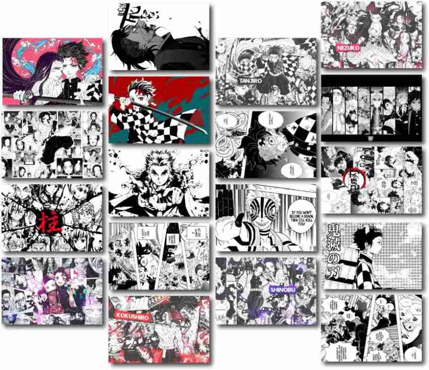 Demon Slayer Manga Panels 8.2x5.8 Inches 300 GSM Manga Wall Collage Kit  Demon Slayer