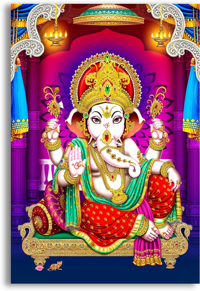 Hindu God Bal Ganesha Digital Photo Poster With Uv Textured Room Decoration  S055 Fine Art Print - Religious posters in India - Buy art, film, design,  movie, music, nature and educational paintings/wallpapers