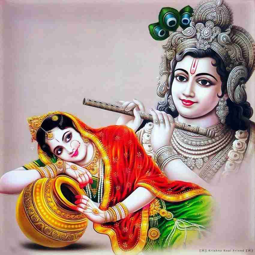 Lord Krishna Hd Baby Krishna Hd Radha Krishna Hd Anmated Matte Finish Wall Poster Paper Print Animation Cartoons posters in India Buy art film design movie music nature and