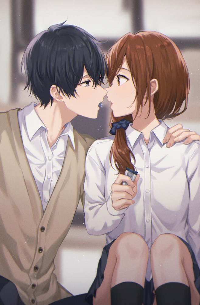 cool pretty anime couple boy girl Stock Illustration | Adobe Stock