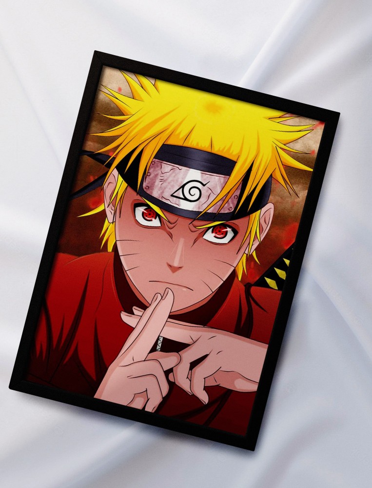 NARUTO Black Framed Poster (8x12 Inches) For Anime Naruto Fans