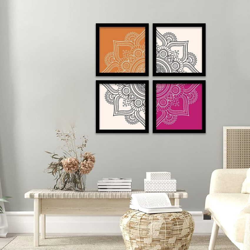 Framed mandala wall art deals