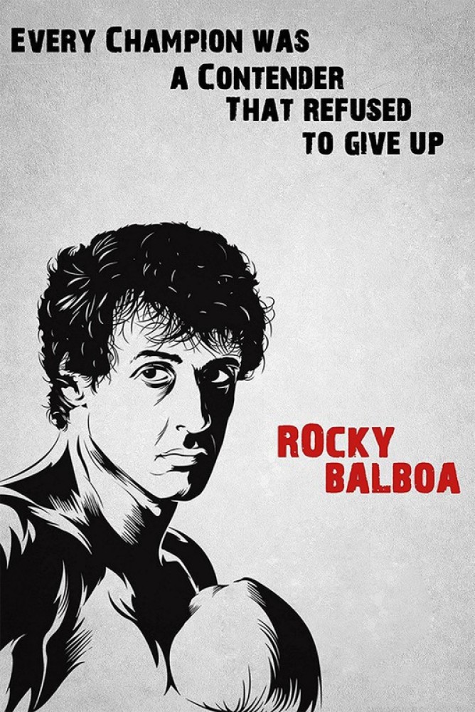 Rocky Balboa quotes posters & prints by Bao bao Art - Printler