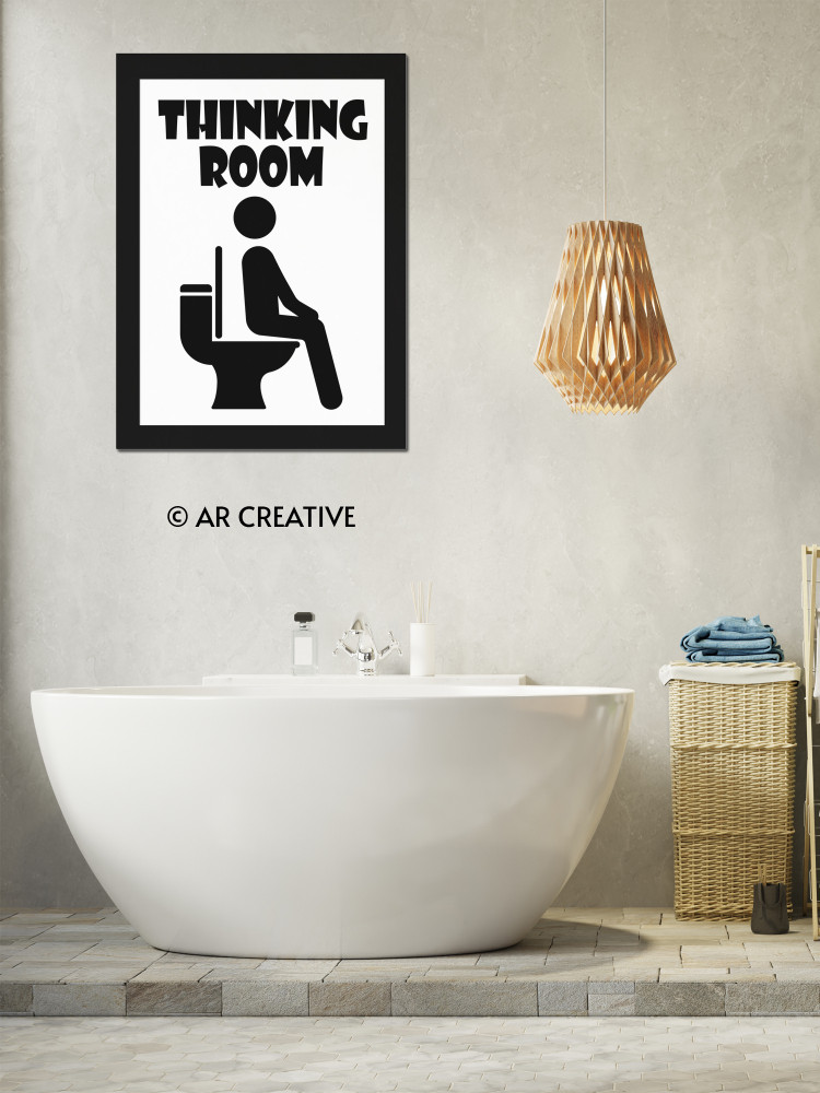 Thinking Room Funny Quotes For Bathroom Walls Framed Fine Art