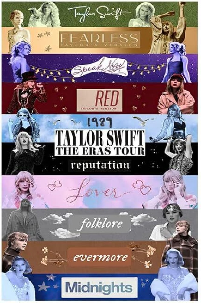 RAINFIRE CREATION Taylor Swift Poster for Home Office and Student Room Wall  Decor, 12x18 Multcolor