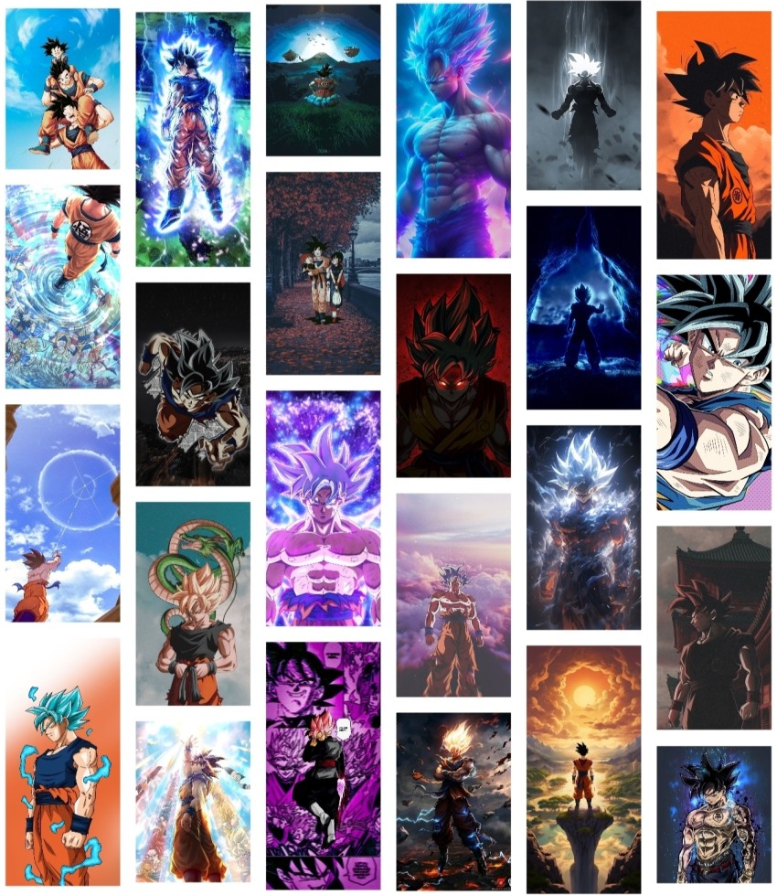 Goku Anime wall decor posters || A6 size 4×6 inch || Pack of 24  Photographic Paper - Animation & Cartoons, TV Series posters in India - Buy  art, film, design, movie, music,