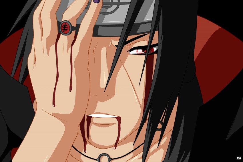 R Enterprise Itachi Sketch Anime Naruto Poster Large size12x18inch,  Multicolour300 GSM poster Unframed Version