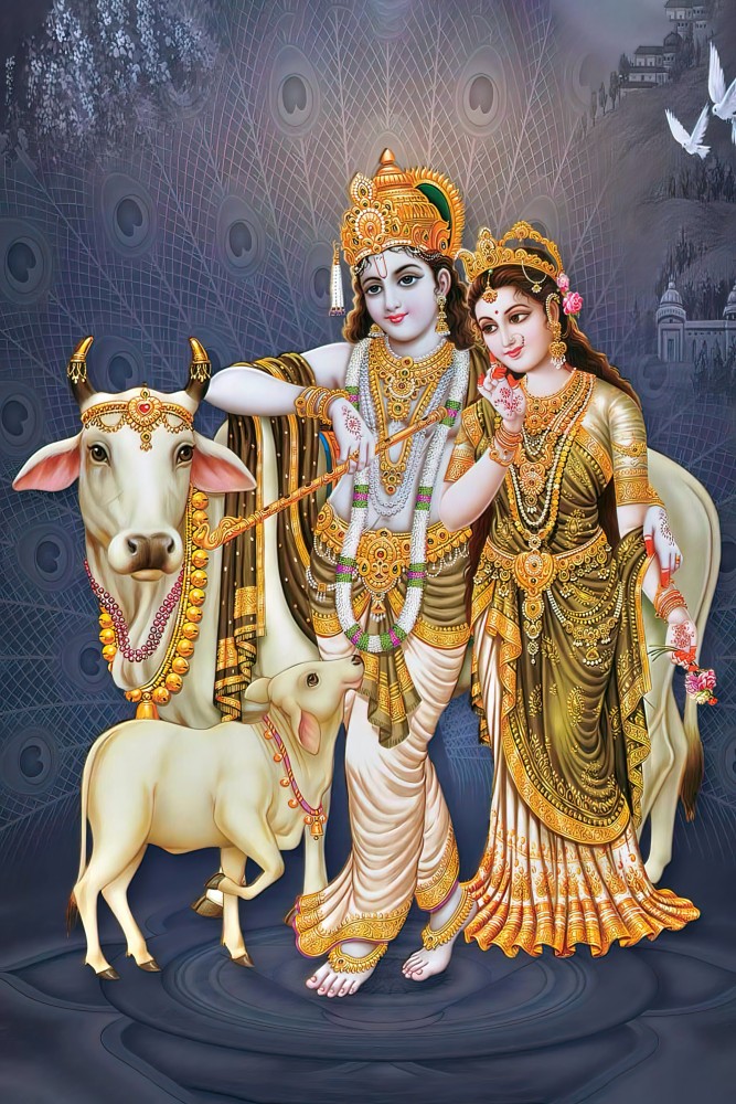 Krishna With Cow Wallpapers  Wallpaper Cave