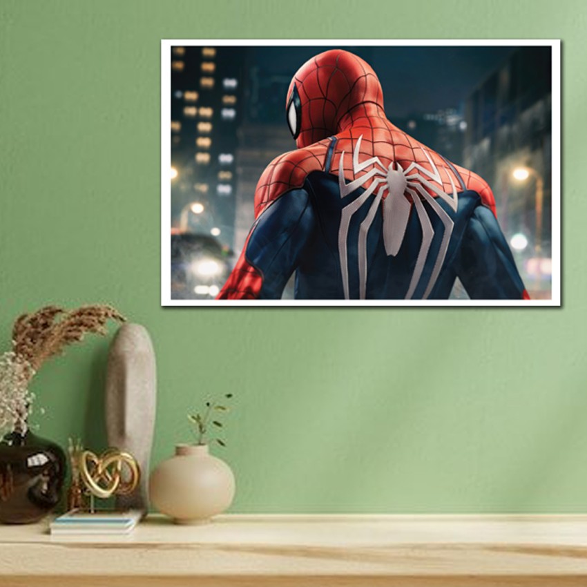  Spider Man Poster - Canvas Print, Framed Canvas, or Poster, Man  Cave Gift, Wall Decor, Avengers Poster, Spiderman (Canvas Wrap, 16 x 20):  Posters & Prints