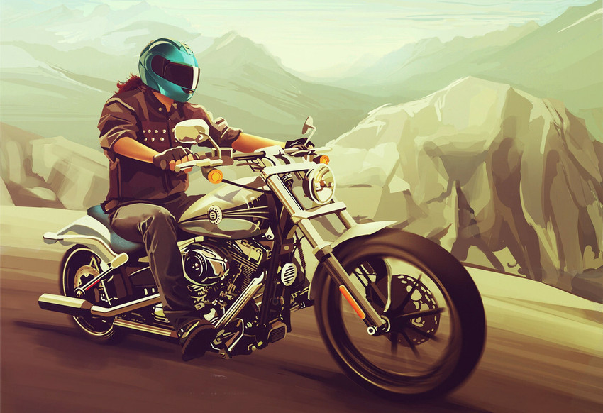 Motorbike art cheap