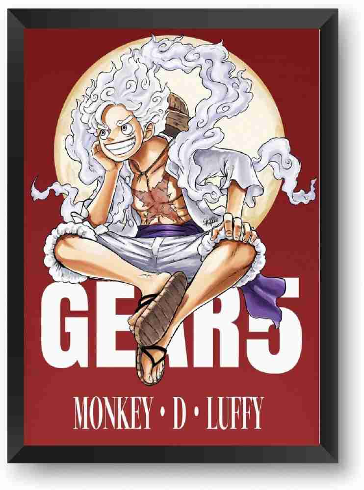 ANIME POSTER FRAME - LUFFY GEAR 5 ONE PIECE - Black Framed Wall