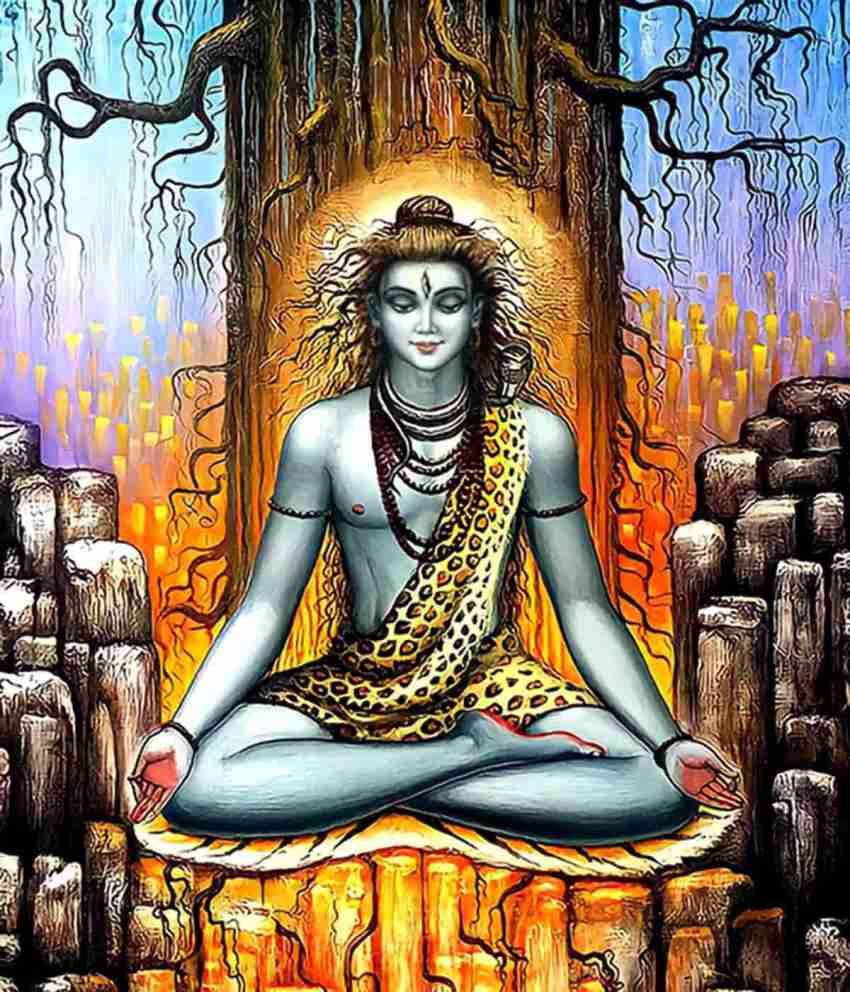 Self Adhesive UV Coated High Resolution Vinyl Print- Lord Shiva Poster –  P495 Fine Art Print - Religious posters in India - Buy art, film, design,  movie, music, nature and educational paintings/wallpapers at