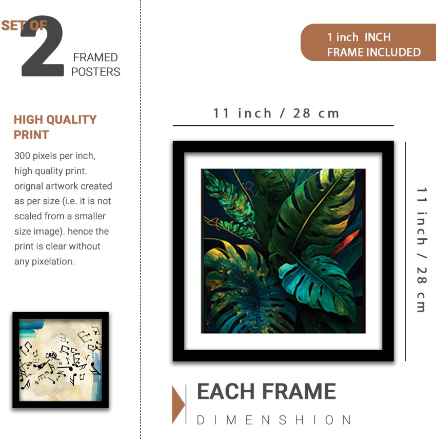 Set of 8 Wall Art Prints  8 Piece Tropical Leaf Print Set